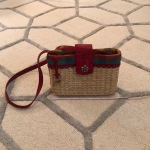 Brighton straw shoulder purse
